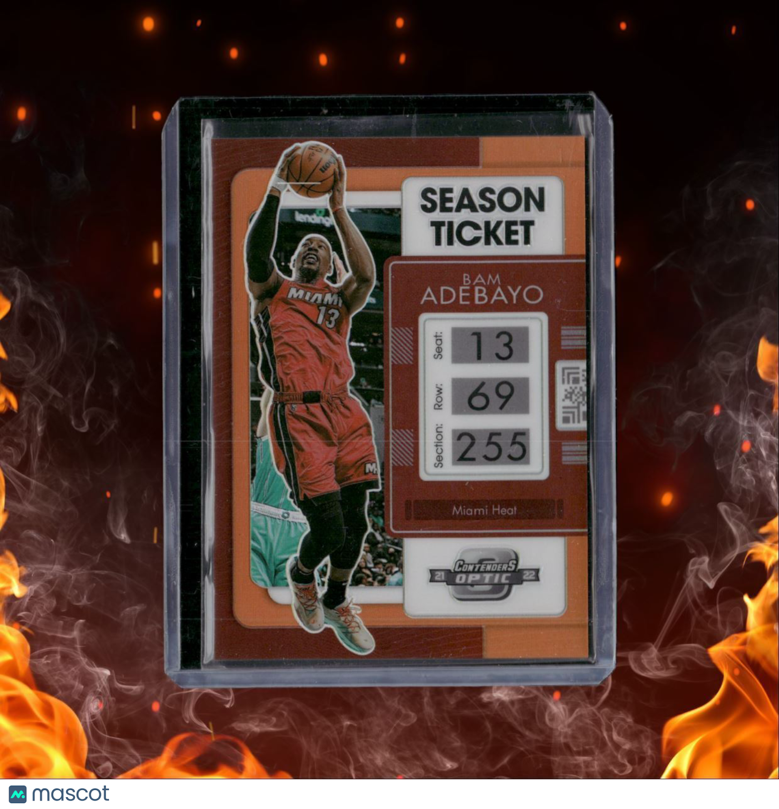 2022-23 Panini Contenders Season Ticket Orange Bam Adebayo 31/49 #63