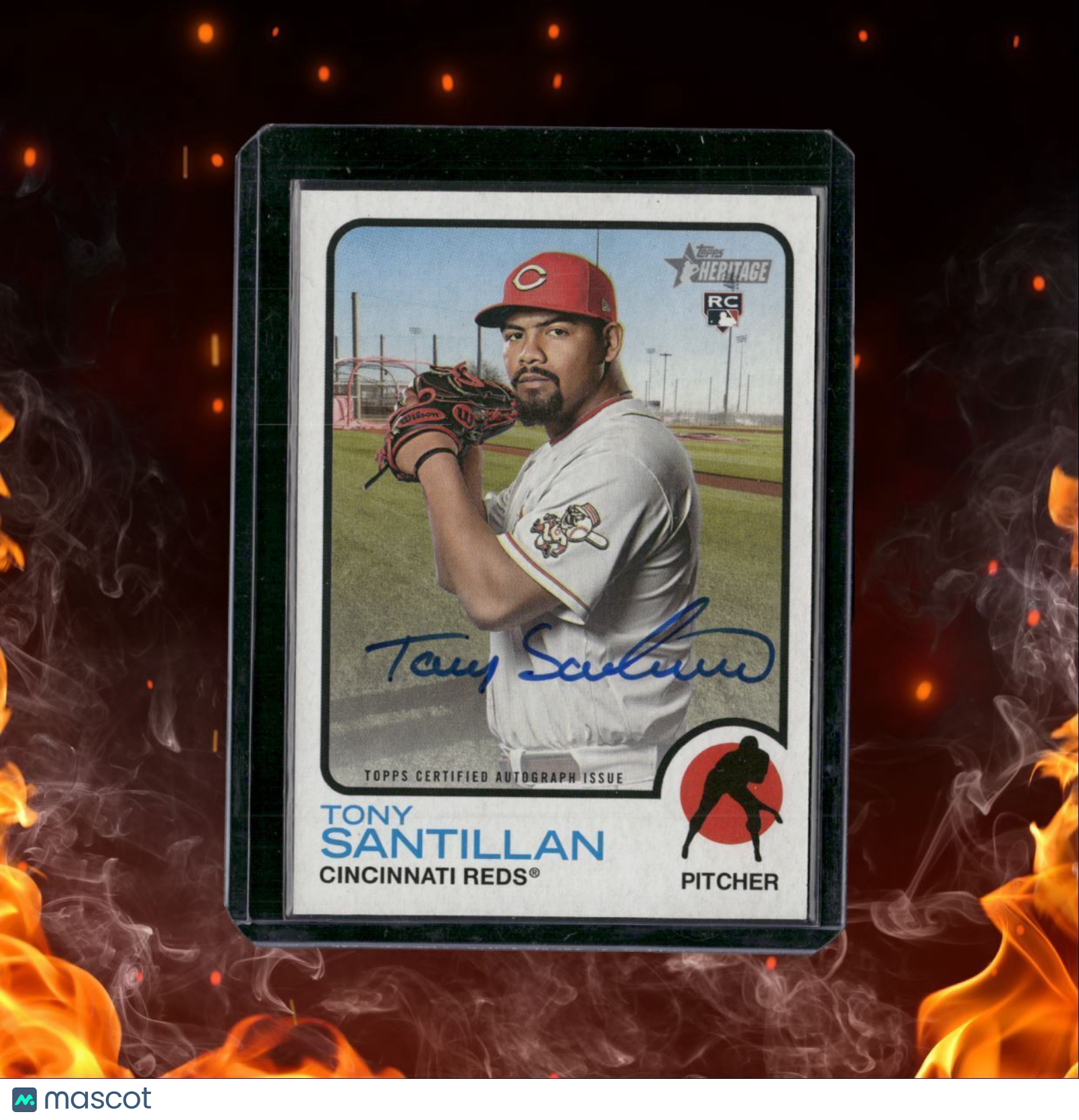 2022 Topps Heritage Tony Santillan Rookie Auto #ROA-TS