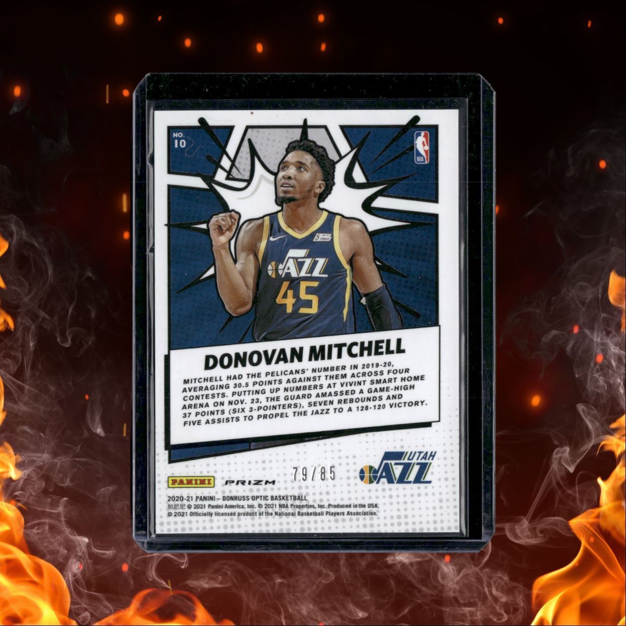 2021-22 Donruss Optic Donovan Mitchell Blue My House 79/85 #10