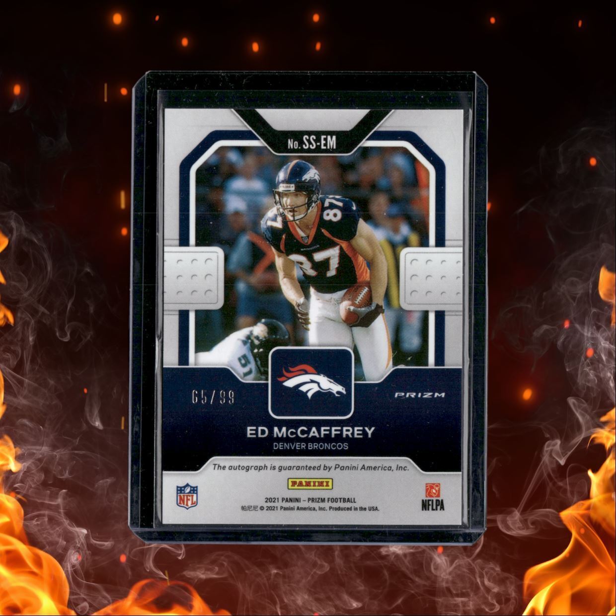 2022 Panini Prizm Ed McCaffrey Sensational Signautres 65/99 #SS-EM