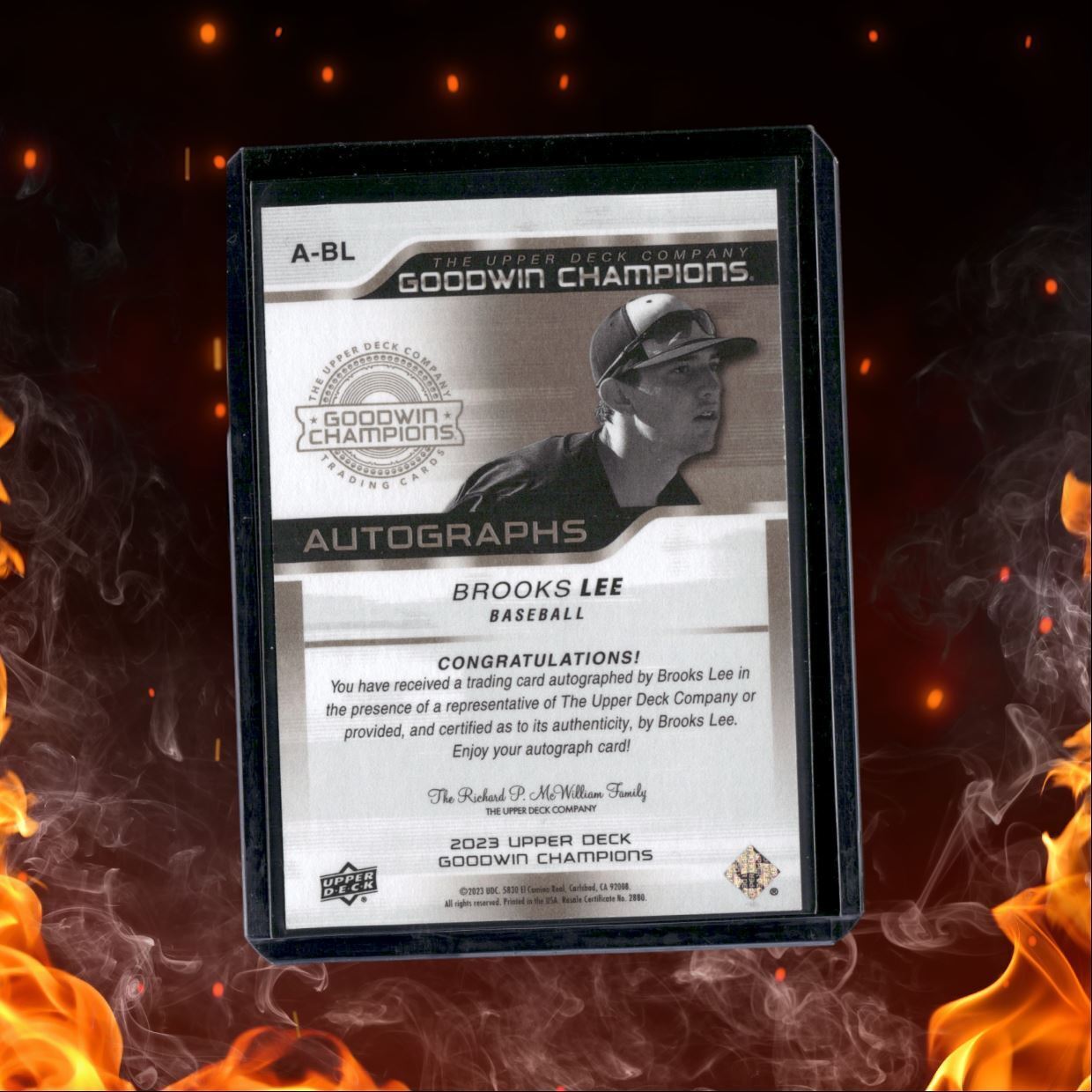 2023 Upper Deck Goodwin Champions Brooks Lee Rookie Auto #A-BL