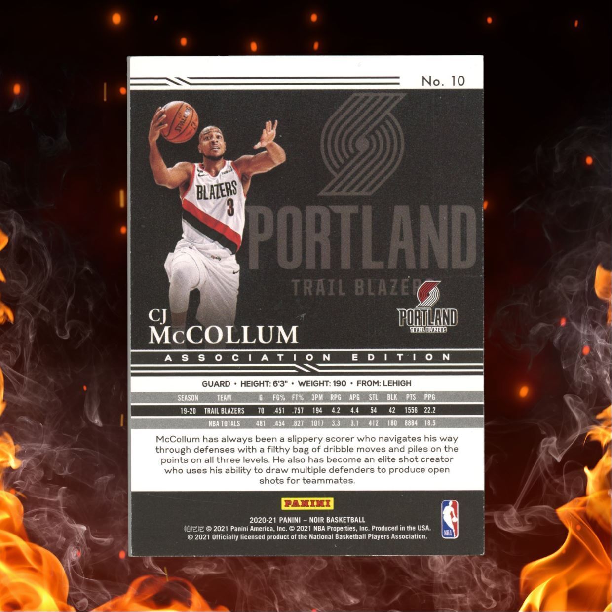 2020-21 Panini Noir CJ McCollum 87/99 #10