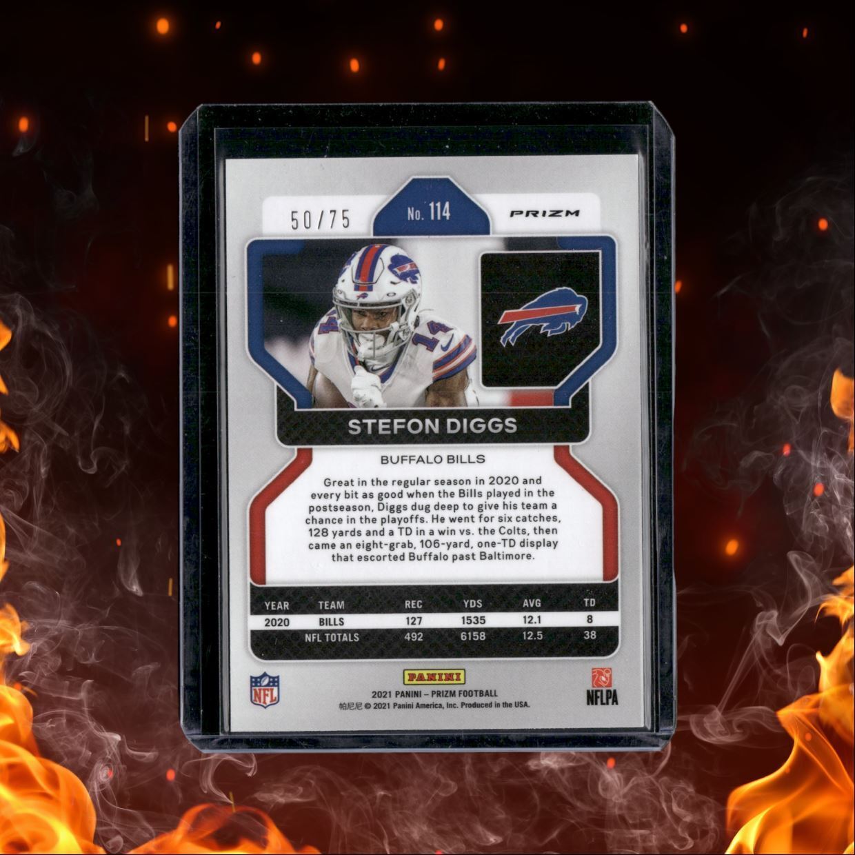 2021 Panini Prizm Green Scope Stefon Diggs 50/75 #114