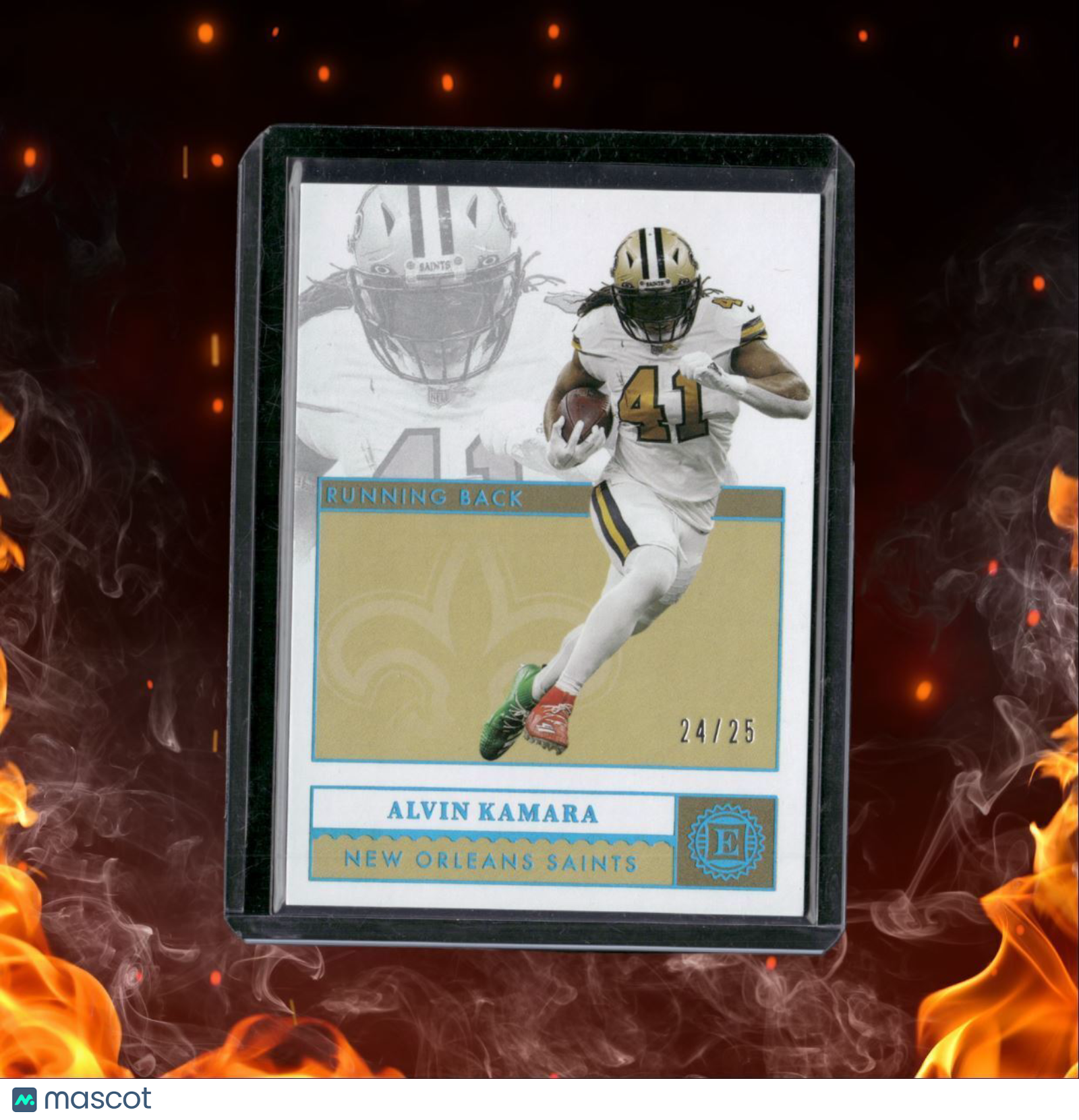 2021 Panini Encased Alvin Kamara Teal 24/25 #66