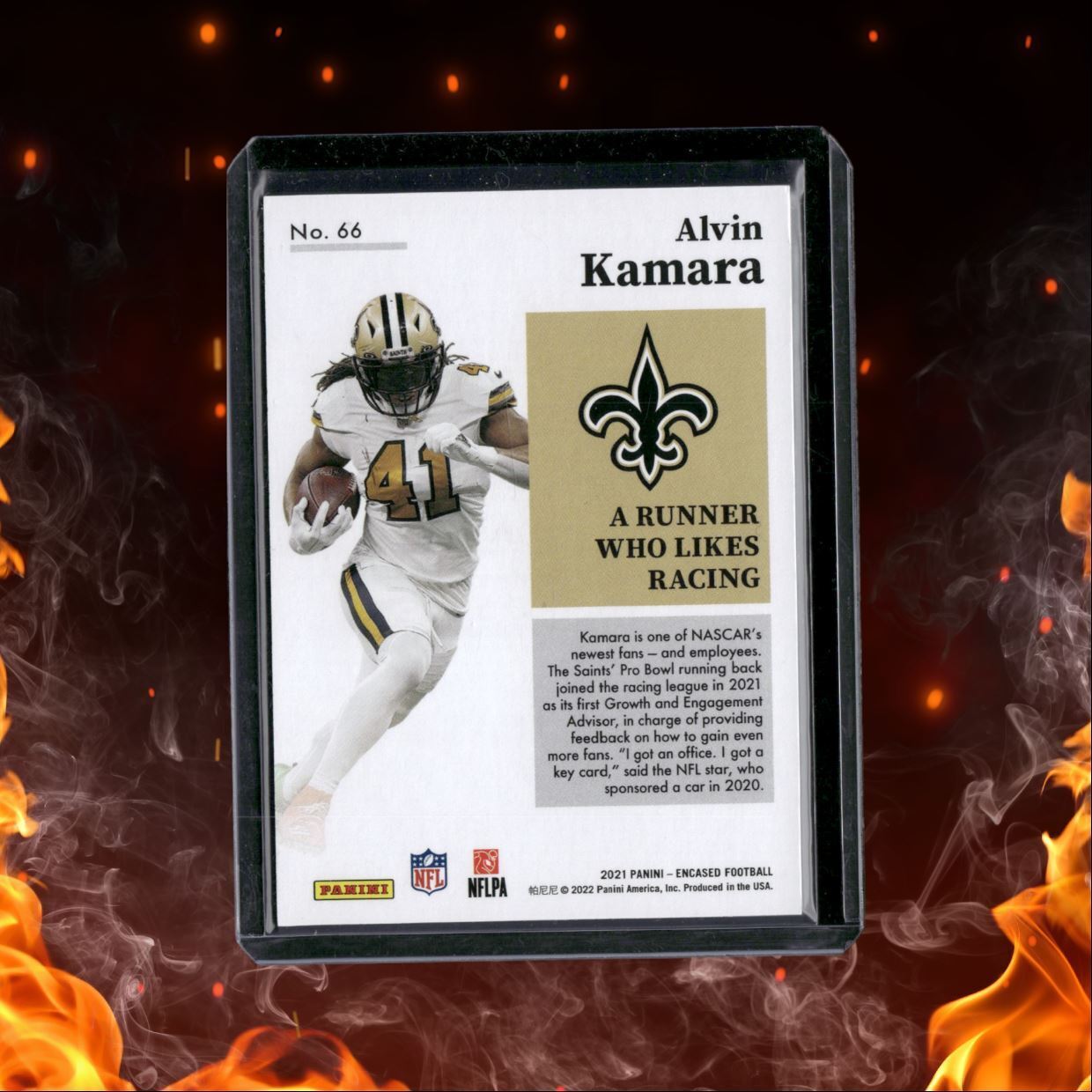 2021 Panini Encased Alvin Kamara Teal 24/25 #66
