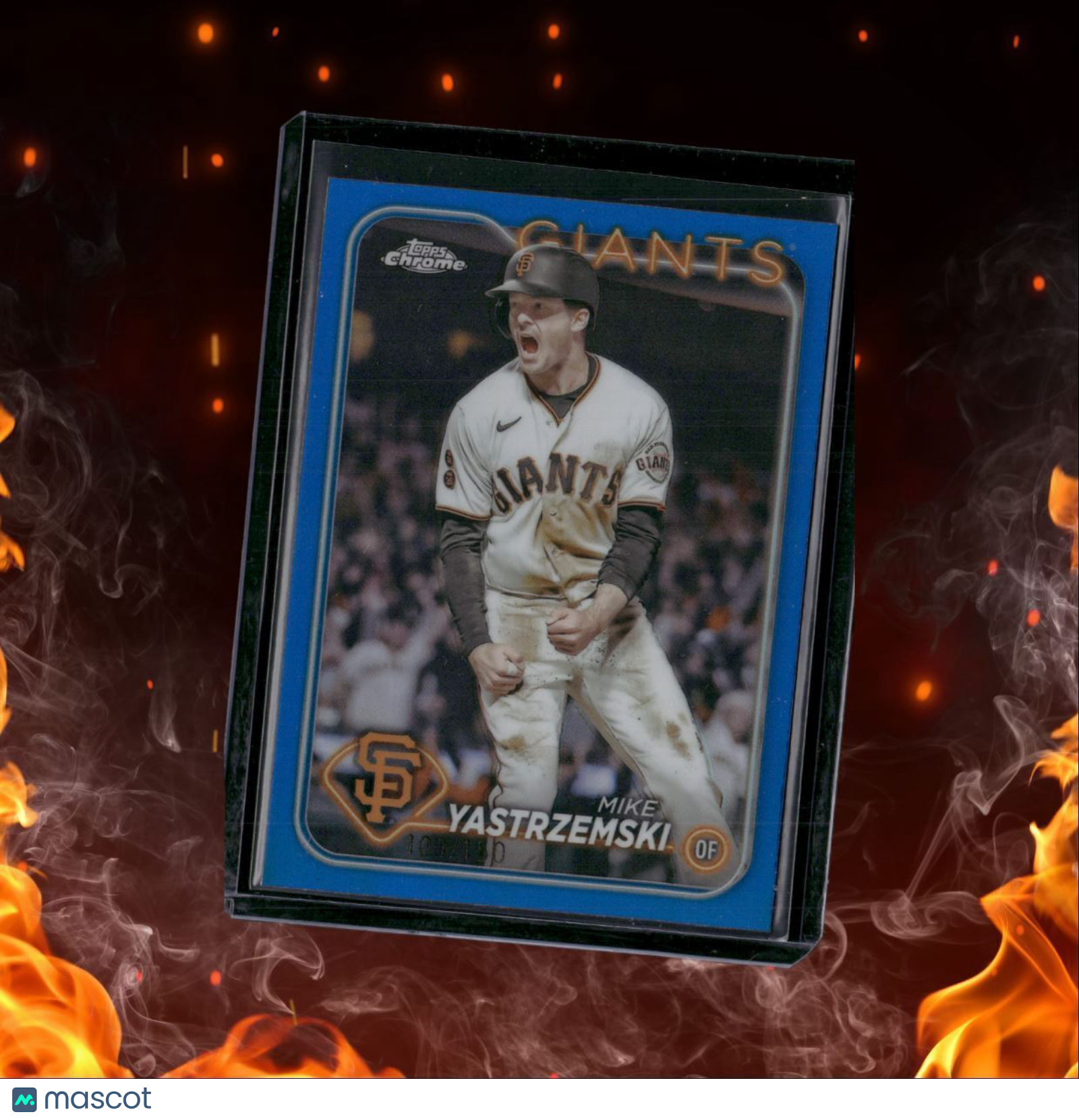 2024 Topps Chrome Mike Yastrzemski Blue Refractor 101/150 #87