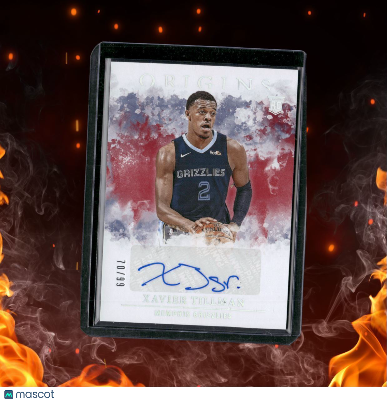 2020-21 Panini Origins Xavier Tillman Red Rookie Auto 70/99 #RA-TIL