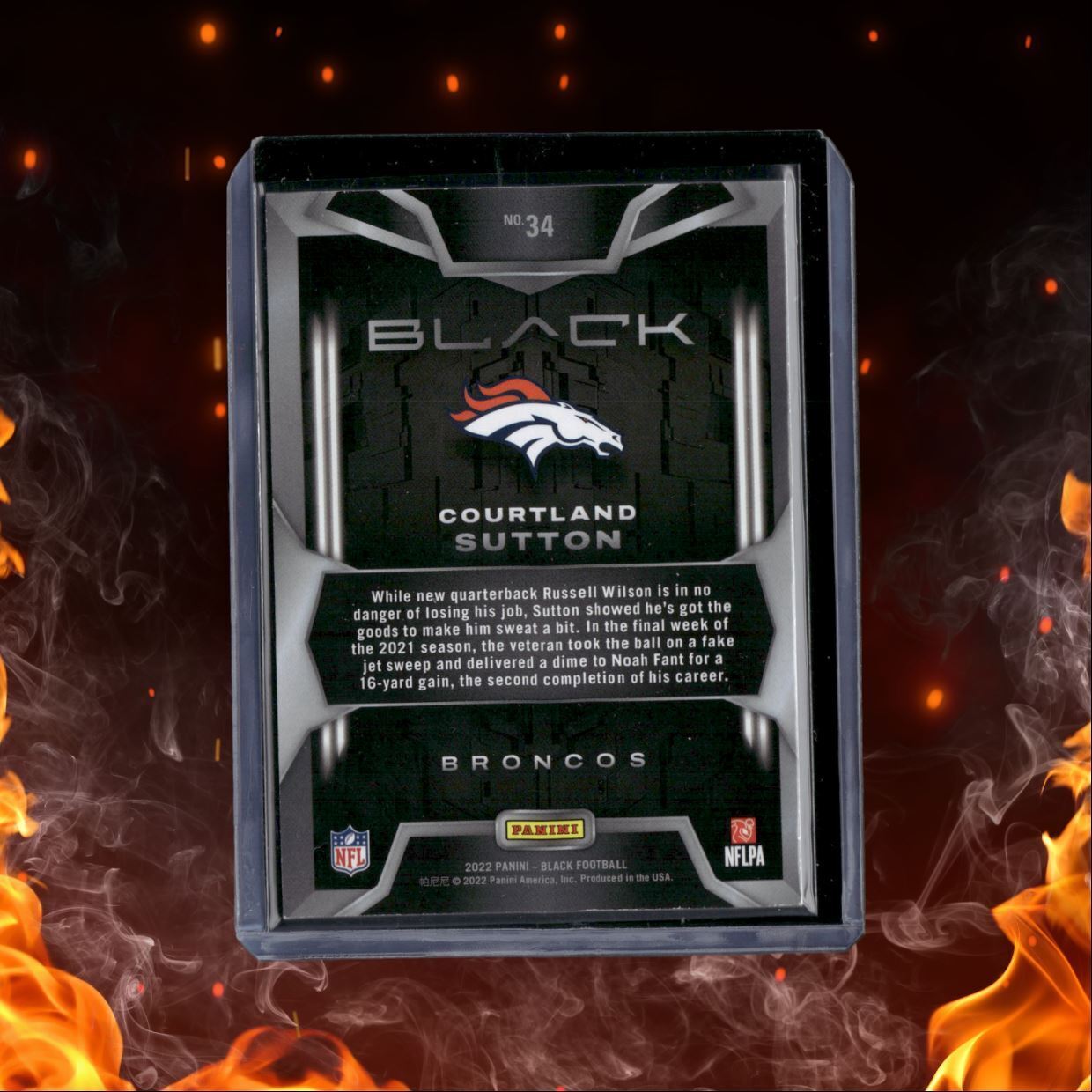 2022 Panini Black Courtland Sutton 5/8 #34