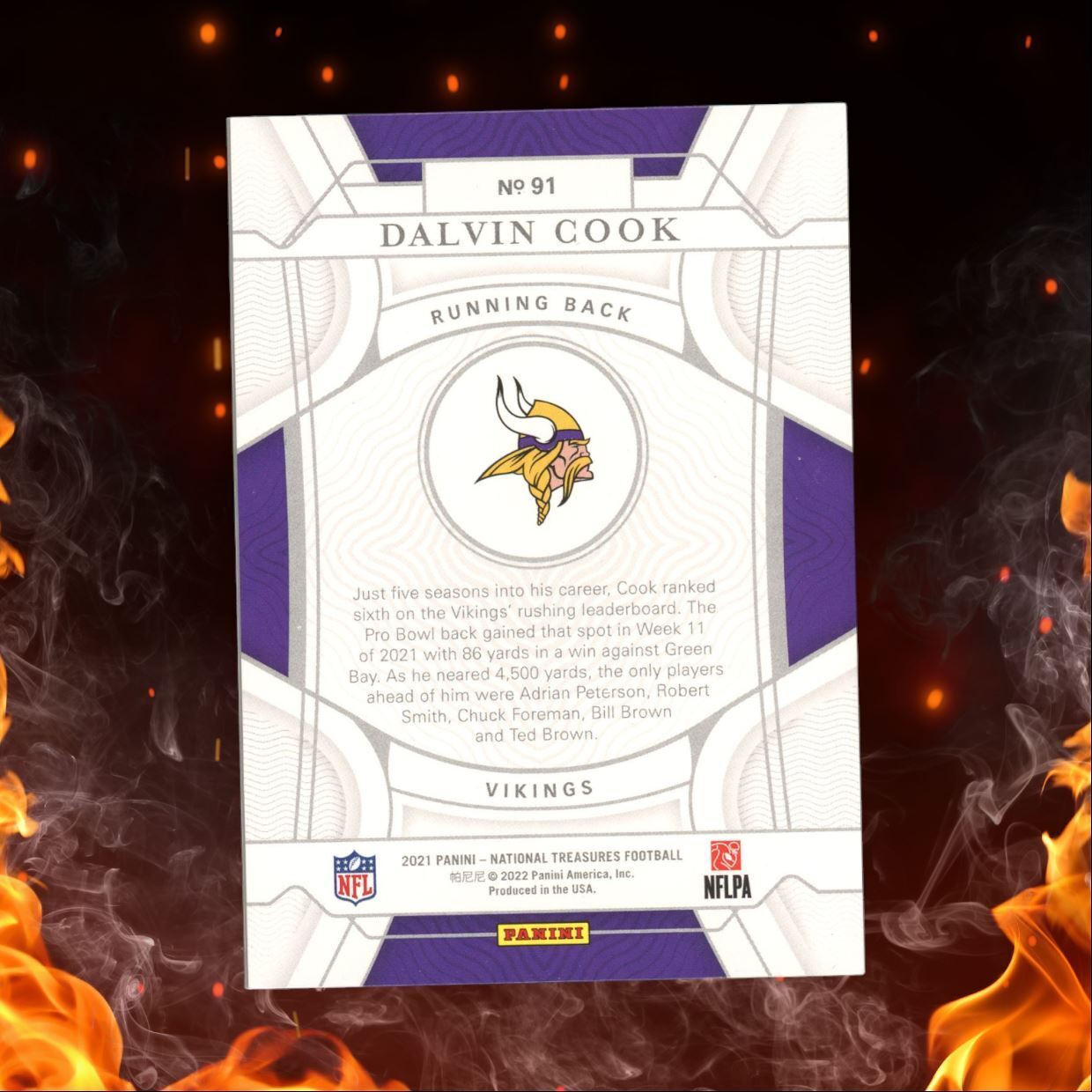 2021 Panini National Treasures Dalvin Cook 67/99 #91