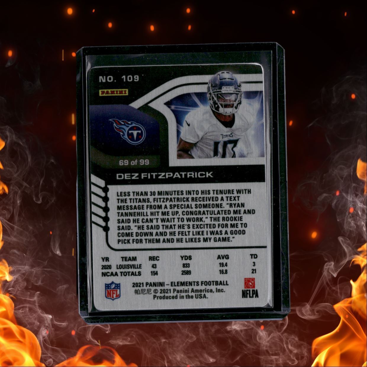 2021 Panini Elements Dez Fitzpatrick Metal Rookie #109