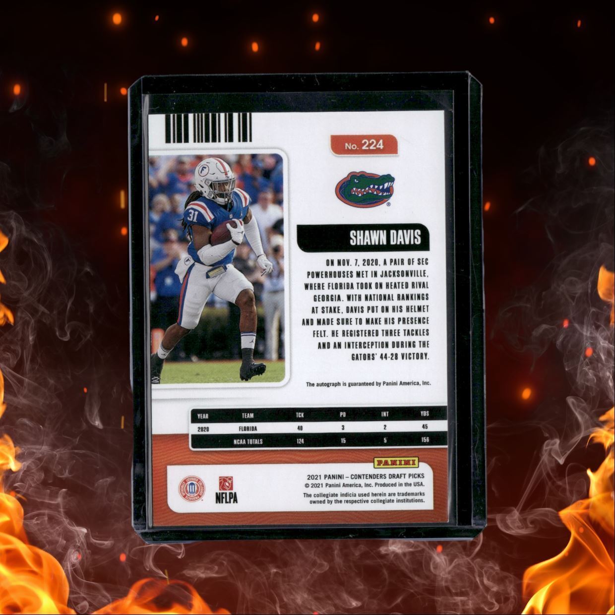 2021 Panini Contenders Draft Picks Shawn Davis Rookie Auto #224