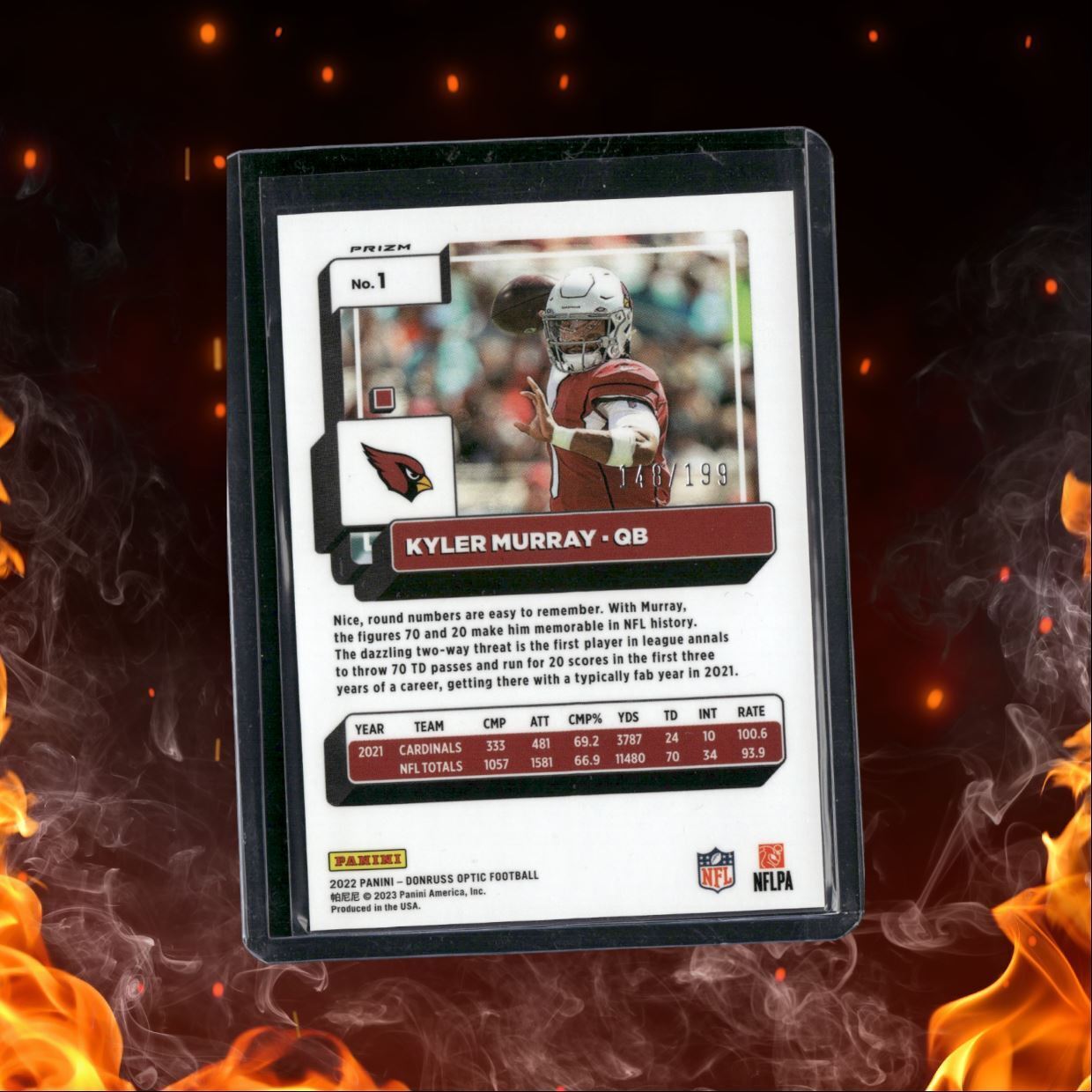 2023 Donruss Optic Kyler Murray Orange Prizm 148/199 #1