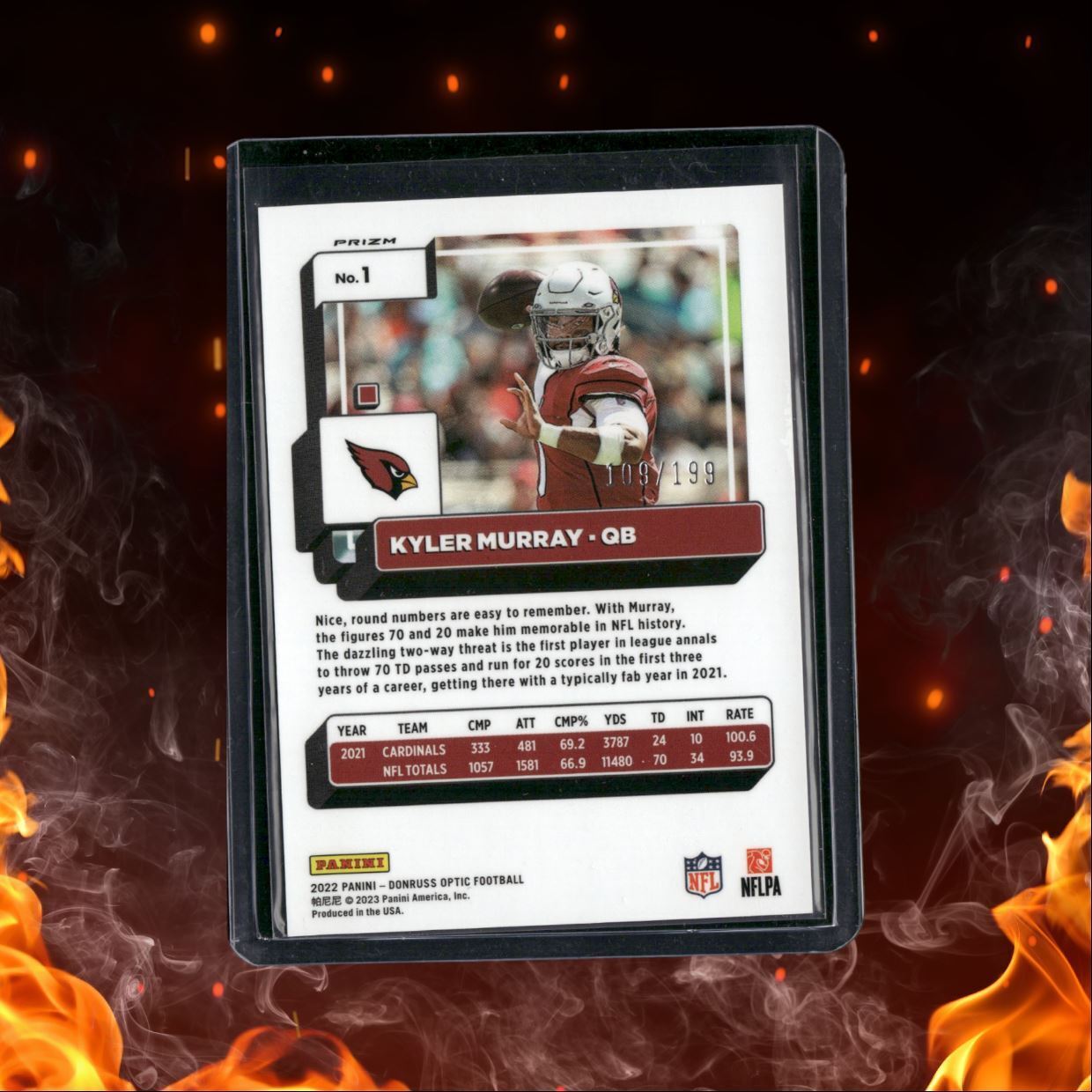 2022 Donruss Optic Kyler Murray Orange Prizm 109/199 #1