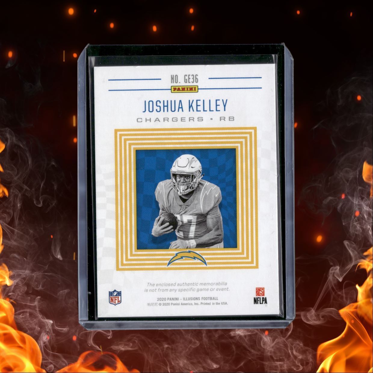 2020 Panini Illusions Great Expectations Joshua Kelley Patch Rookie #GE36