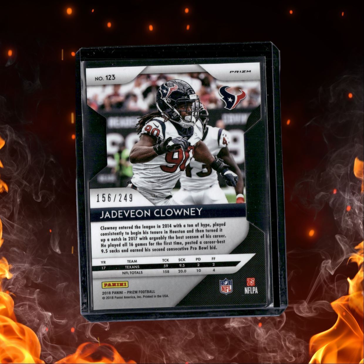 2018 Panini Prizm Jadeveon Clowney Orange Prizm Die-Cut 156/249 #123