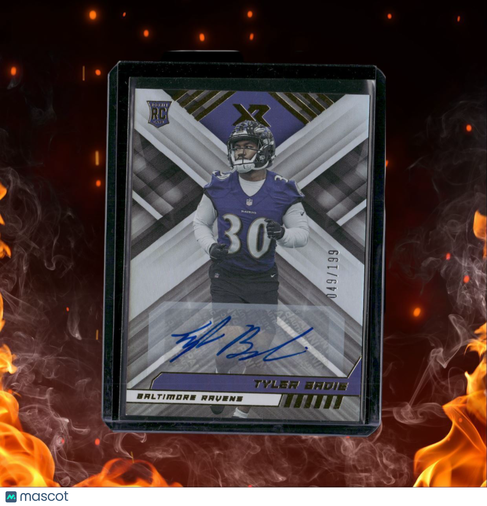 2022 Panini XR Tyler Badie Rookie Auto 049/199 #148