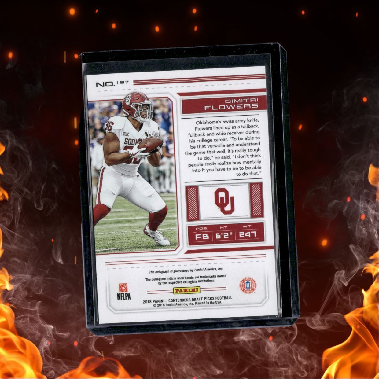 2018 Panini Contenders Draft Picks Dimitri Flowers College Ticket Rookie Auto
