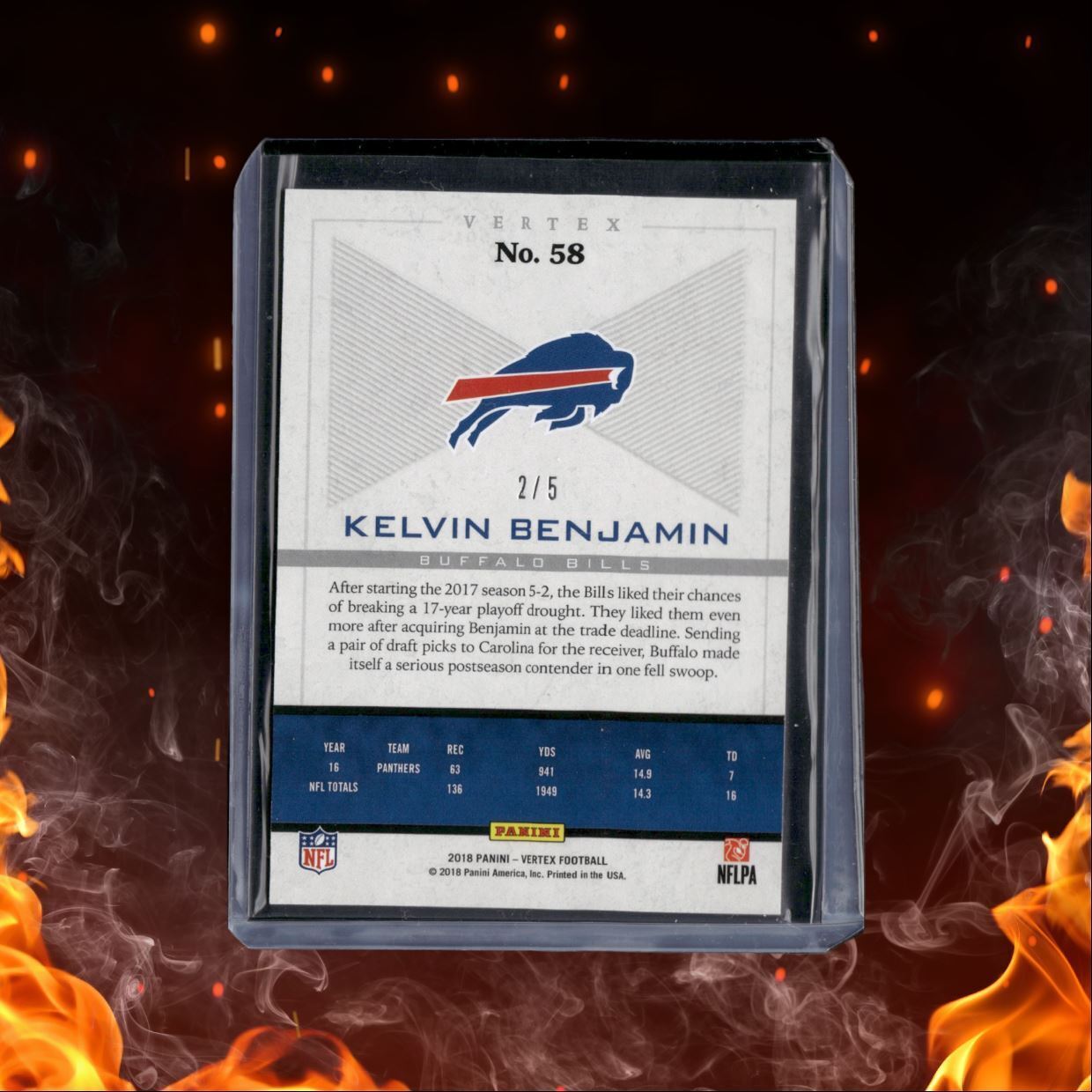 2018 Panini Vertex Kelvin Benjamin Green 2/5 #58