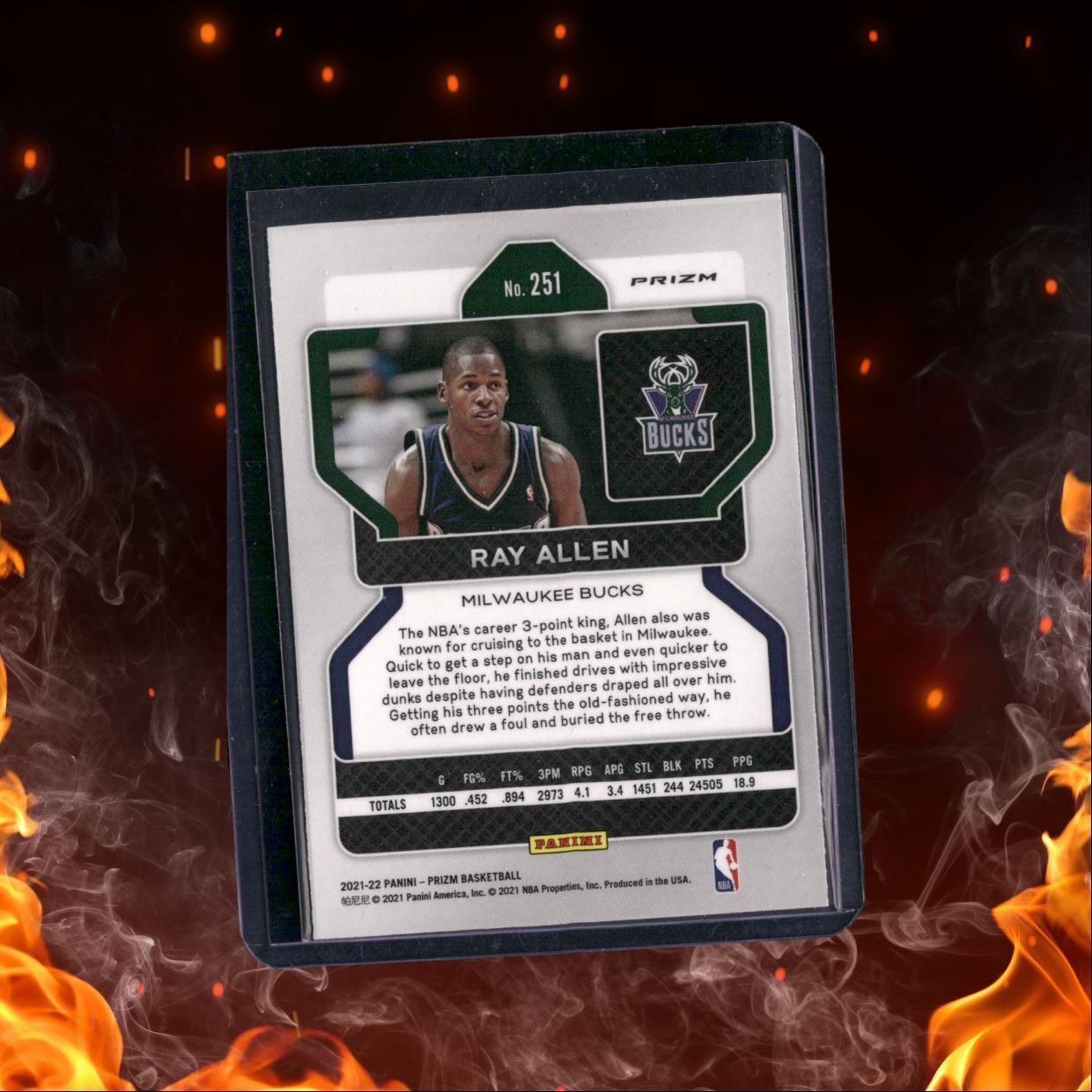 2021-22 Panini Prizm Ray Allen Silver Prizm #251