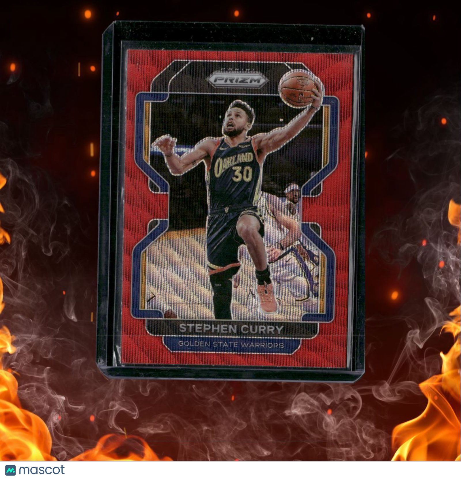 2021-22 Panini Prizm Stephen Curry Ruby Wave Prizm #154