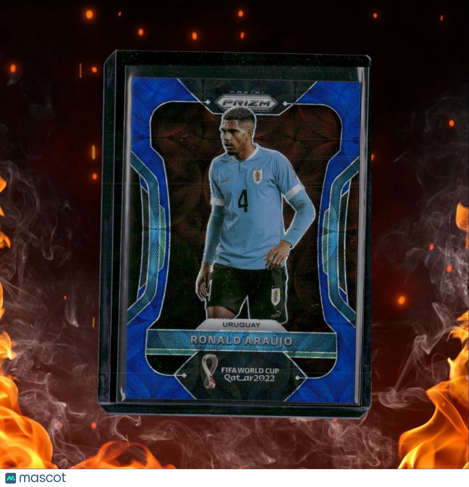 2022 Panini Prizm FIFA World Cup Qatar Ronald Araujo Blue Scope Prizm 020/135