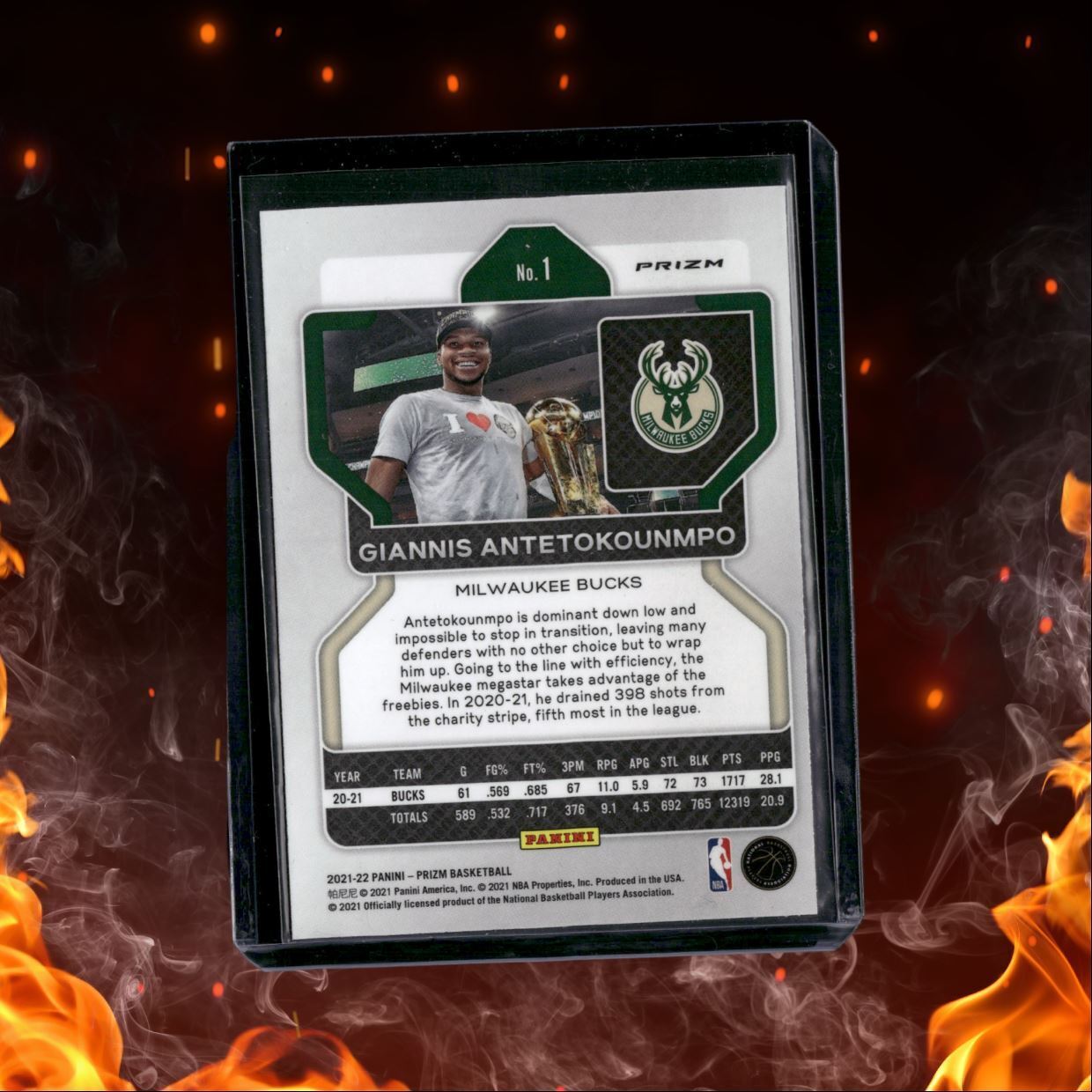 2021-22 Panini Prizm Giannis Antetokounmpo Silver Prizm #1
