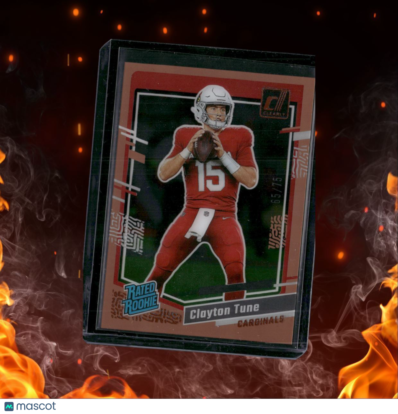2023 Panini Clearly Donruss Clayton Tune Bronze Rated Rookie 65/75 #56