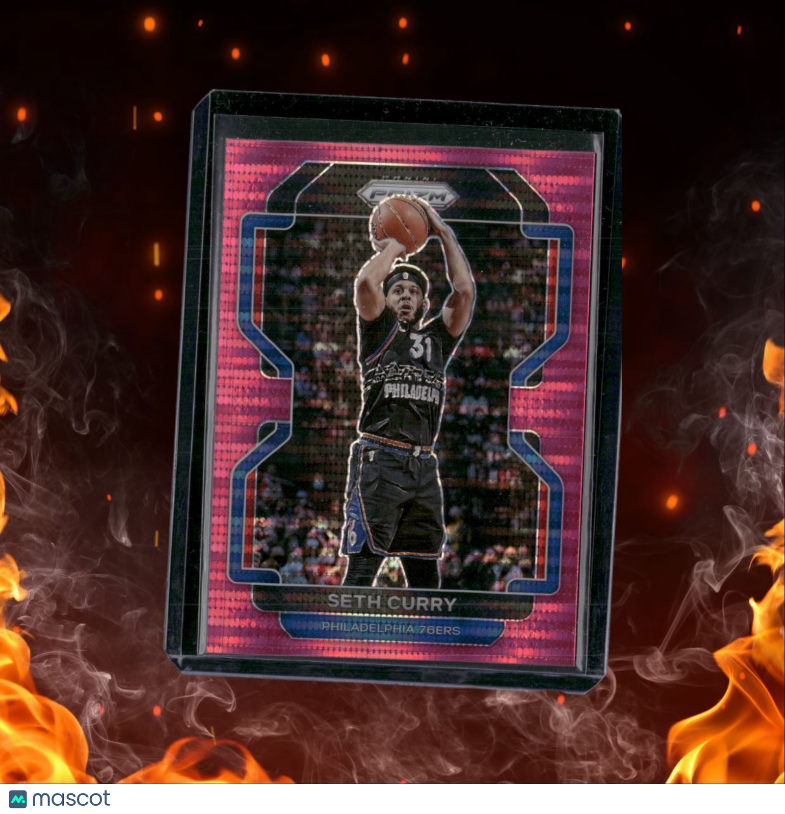 2021-22 Panini Prizm Seth Curry Pink Pulsar Prizm 35/42 #198
