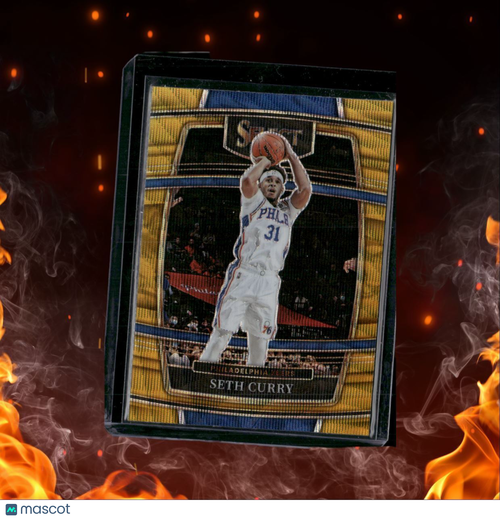 2021-22 Panini Select Seth Curry Gold Wave Prizm #84