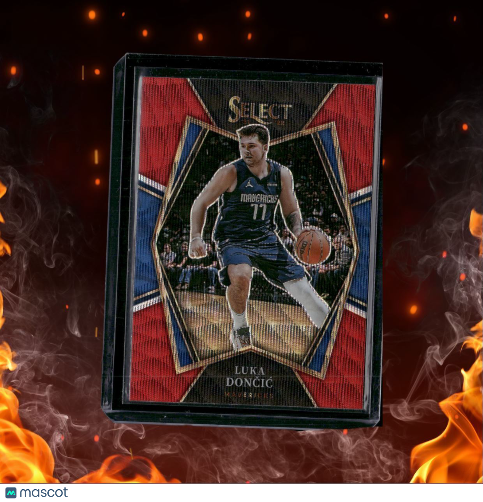 2021-22 Panini Select Luka Doncic Red Wave Prizm #117