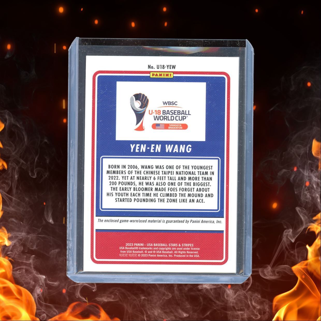 2023 Panini USA Stars & Stripes Yen-En Wang U18 World Cup Patch #U18-YEW