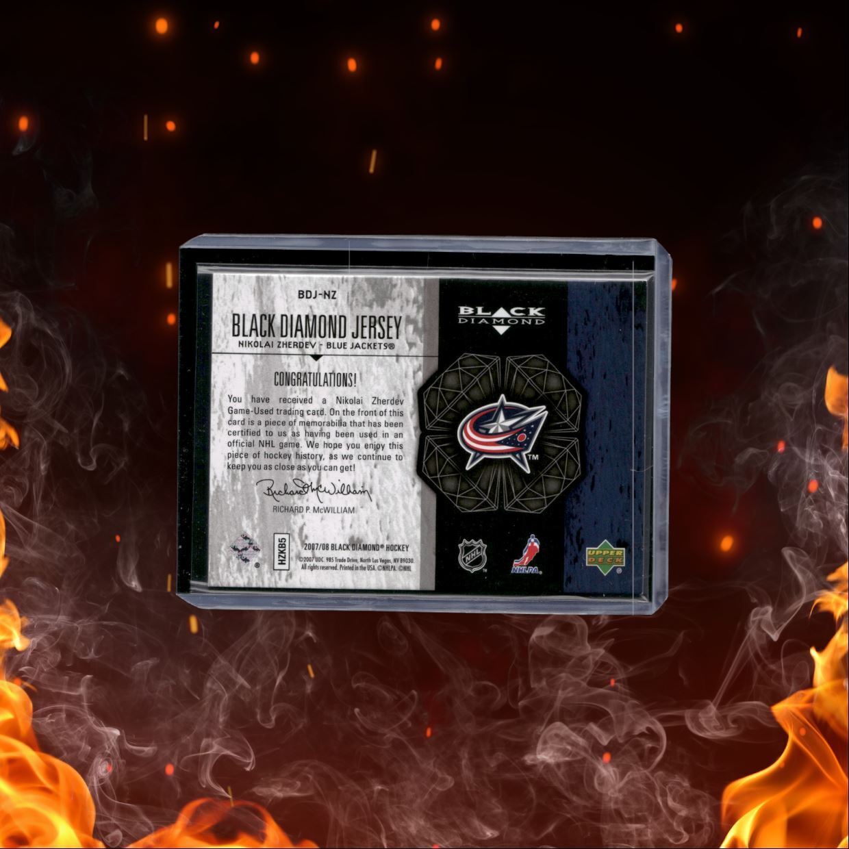 2007-08 Upper Deck Black Diamond Nikolai Zherdev Jersey #BDJ-NZ