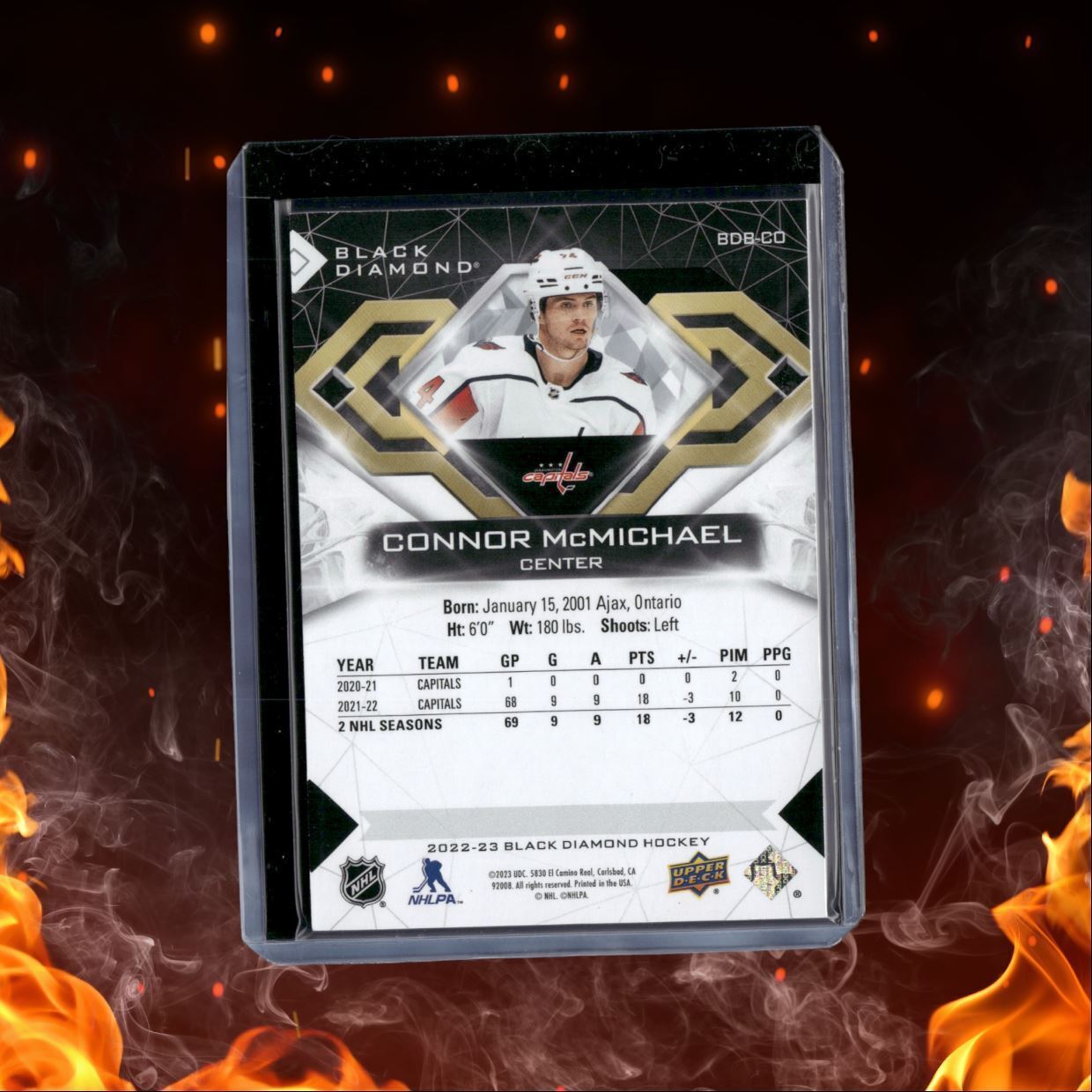 2022-23 Upper Deck Black Diamond Connor McMichael 046/349 #BDB-CO