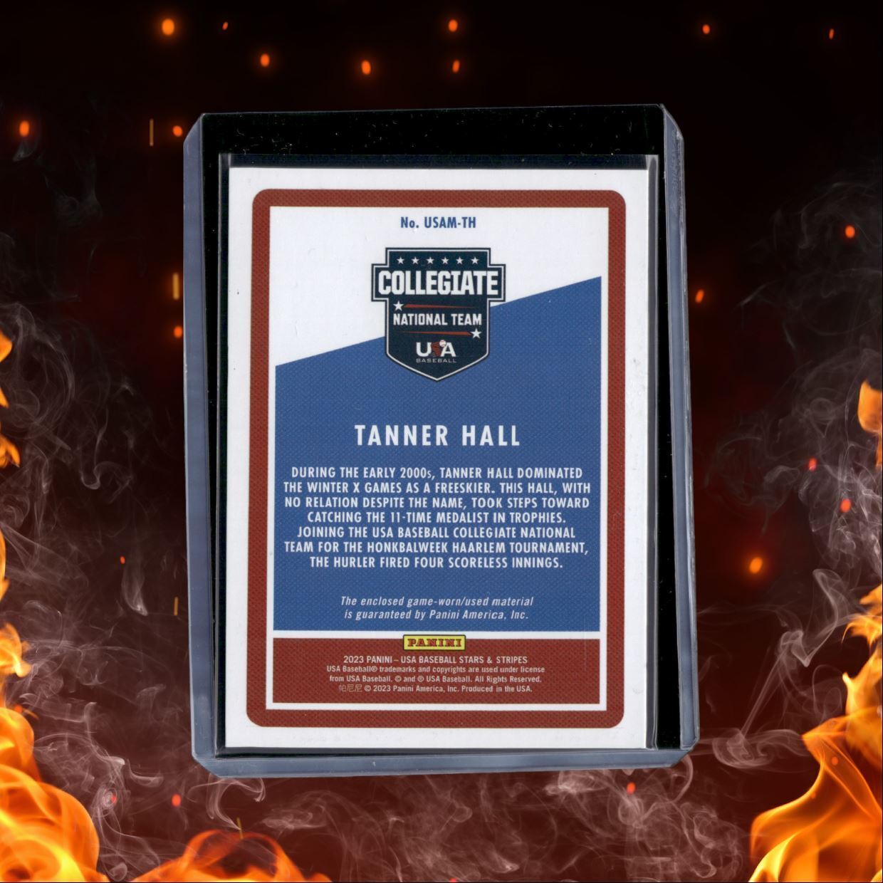 2023 Panini USA Baseball Stars & Stripes Tanner Hall Jersey Relic Jersey 1 color