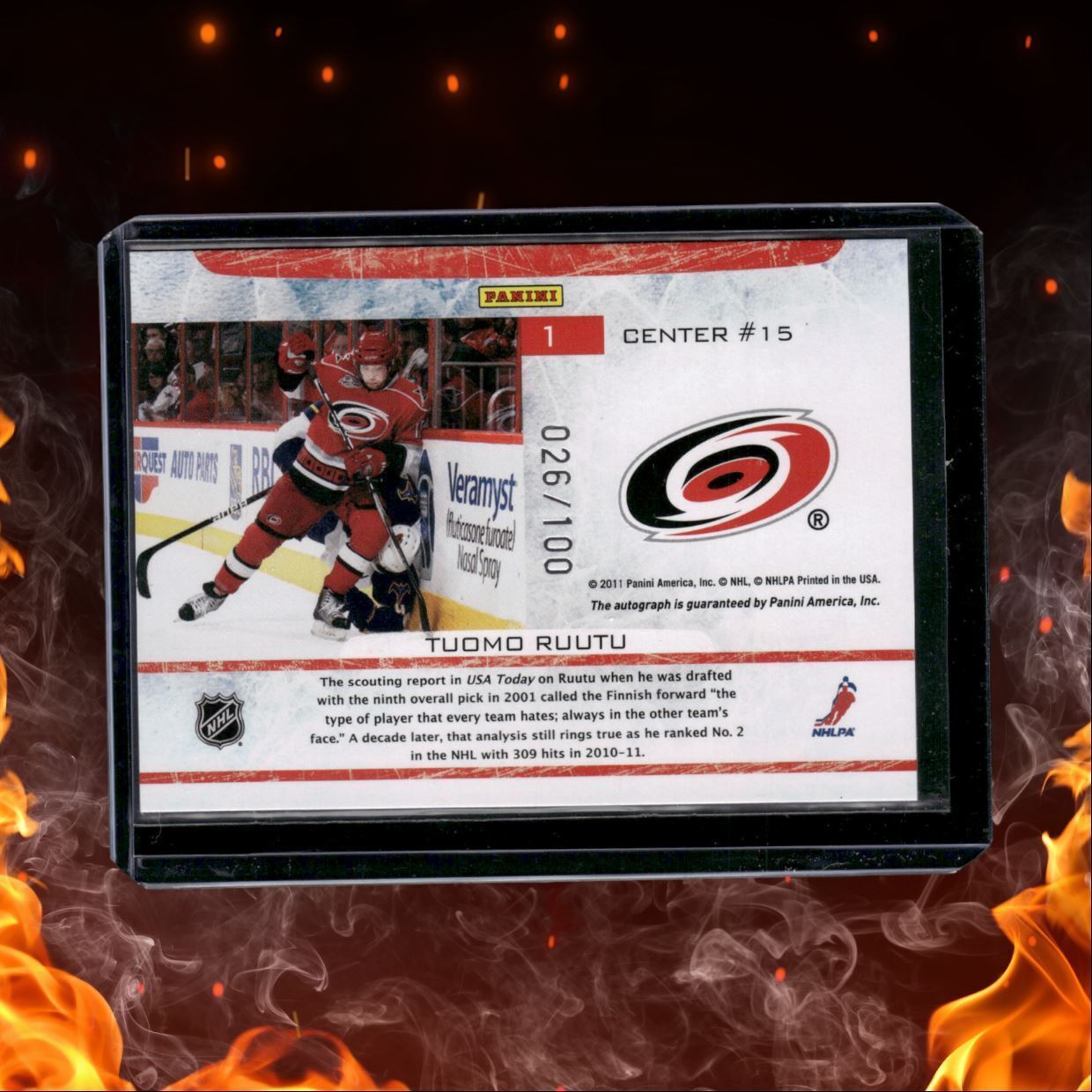 2011-12 Panini Certified Tuomo Ruutu Collision Course Auto 026/100 #1