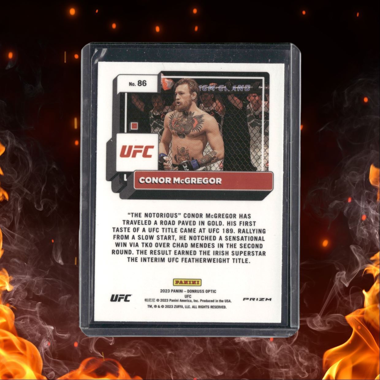 2023 Panini Donruss Optic Connor Mcgregor Purple Prizm #86