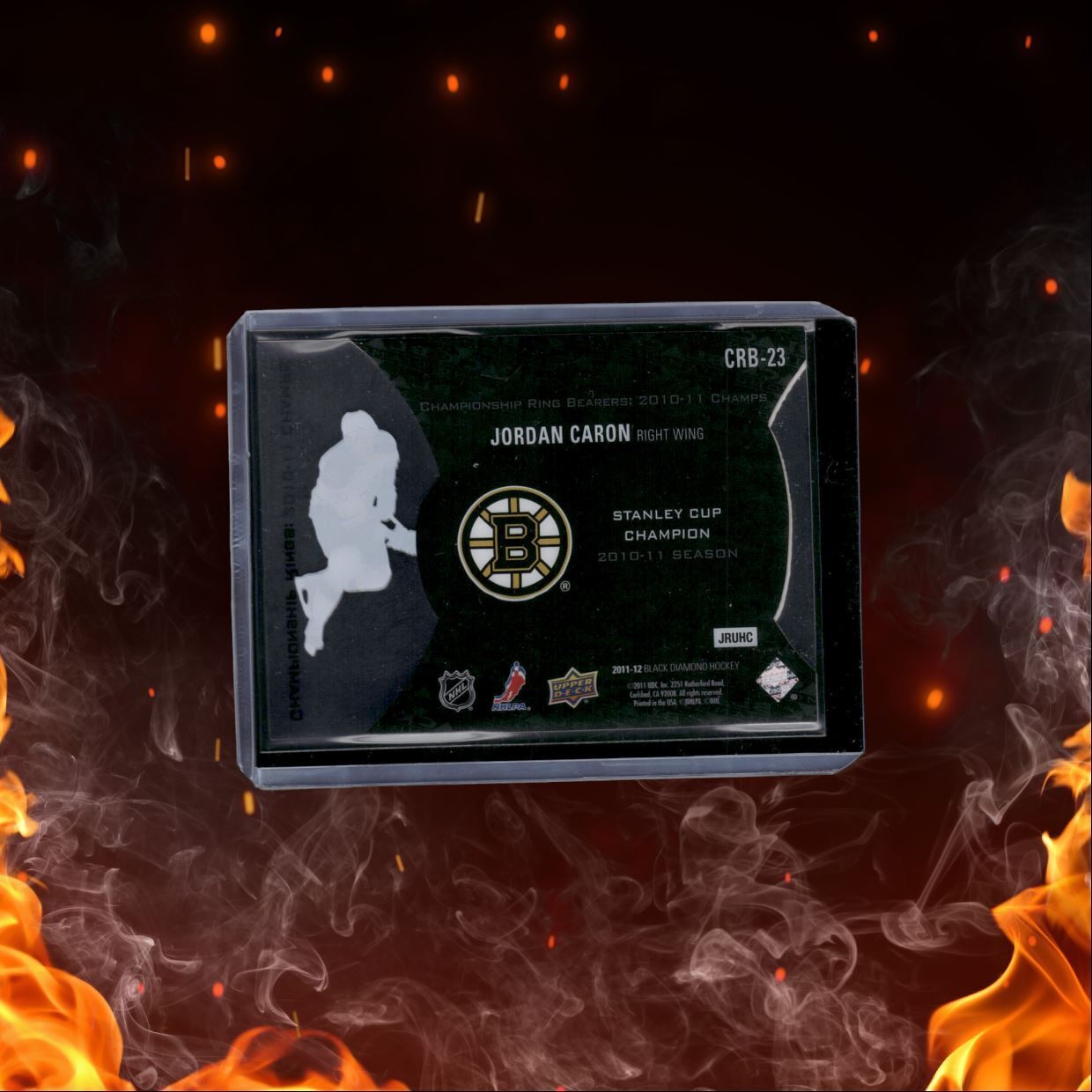 2011-12 Upper Deck Black Diamond Jordan Caron Stanley Cup Champion #CRB-23