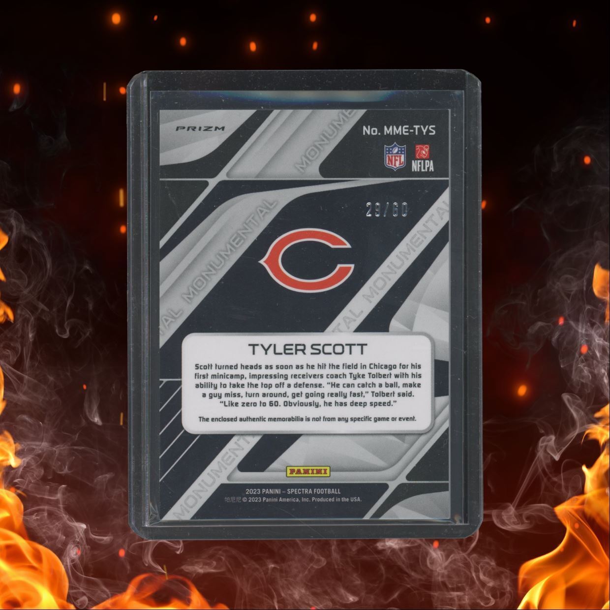2023 Panini Spectra Tyler Scott Monumental Jersey Rookie 29/60 #MME-TYS