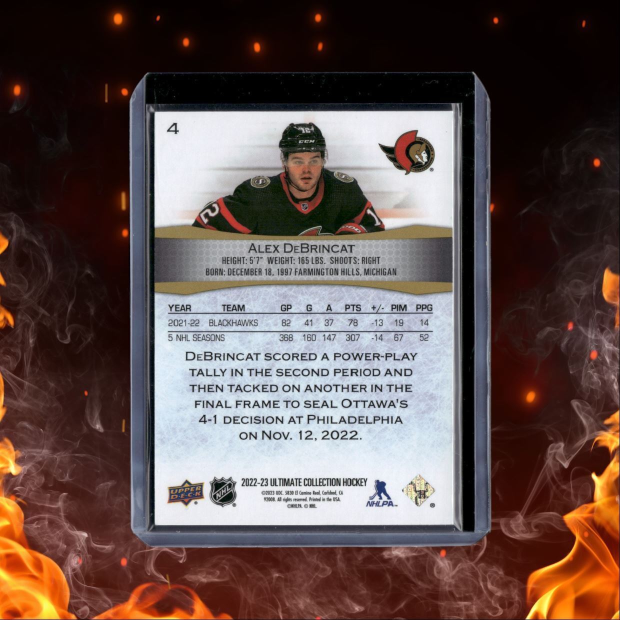 2022-23 Upper Deck Ultimate Alex DeBrincat Blue 78/99 #4
