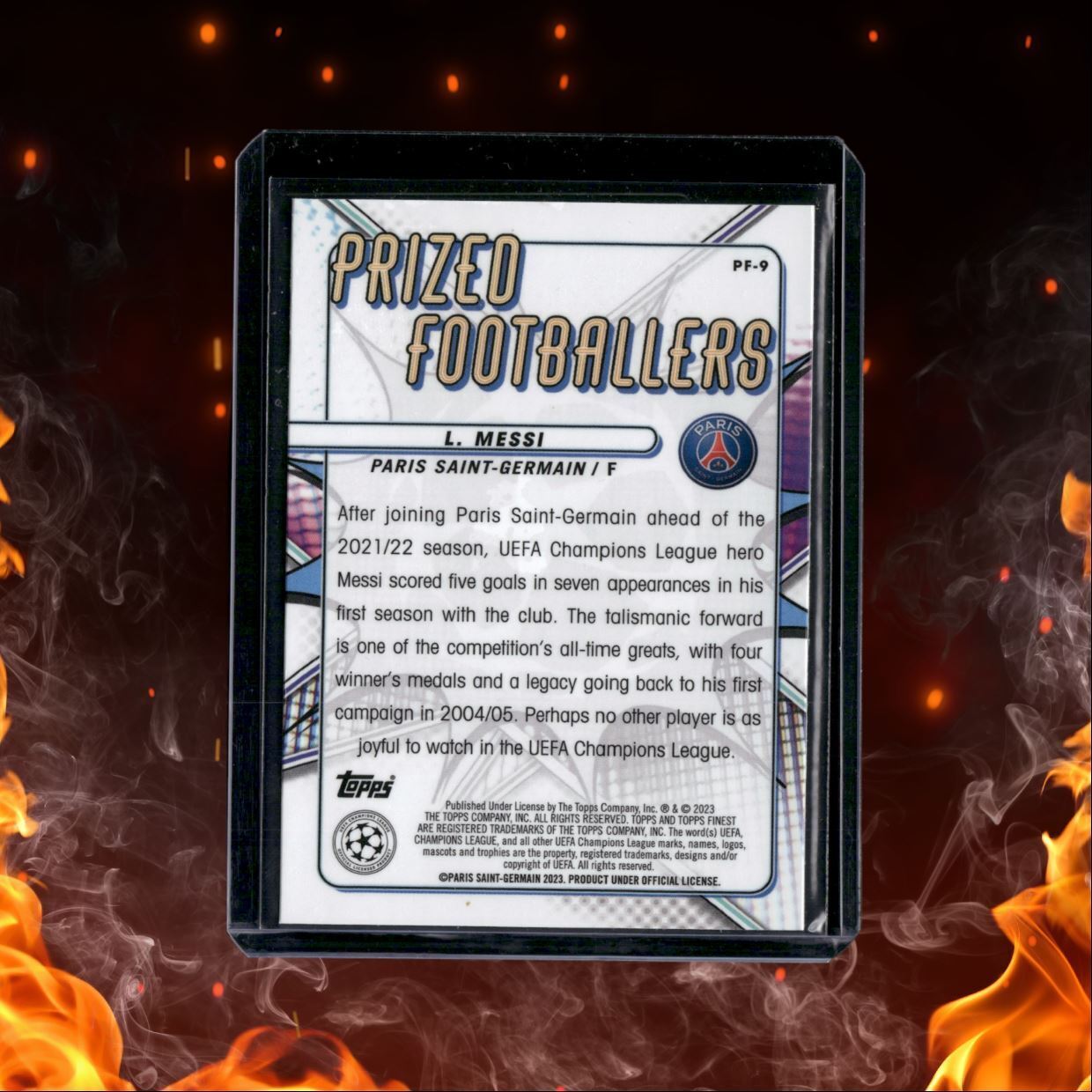 2022 Topps Finest Lionel Messi Prized Footballers #PF-9