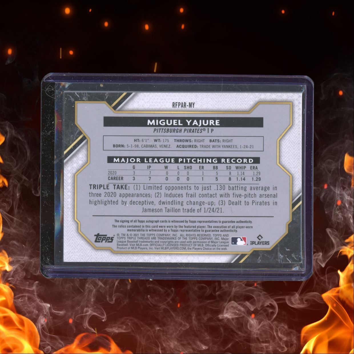 2021 Topps Triple Threads Rookie & Future Phenoms Autograph Relics Sapphire