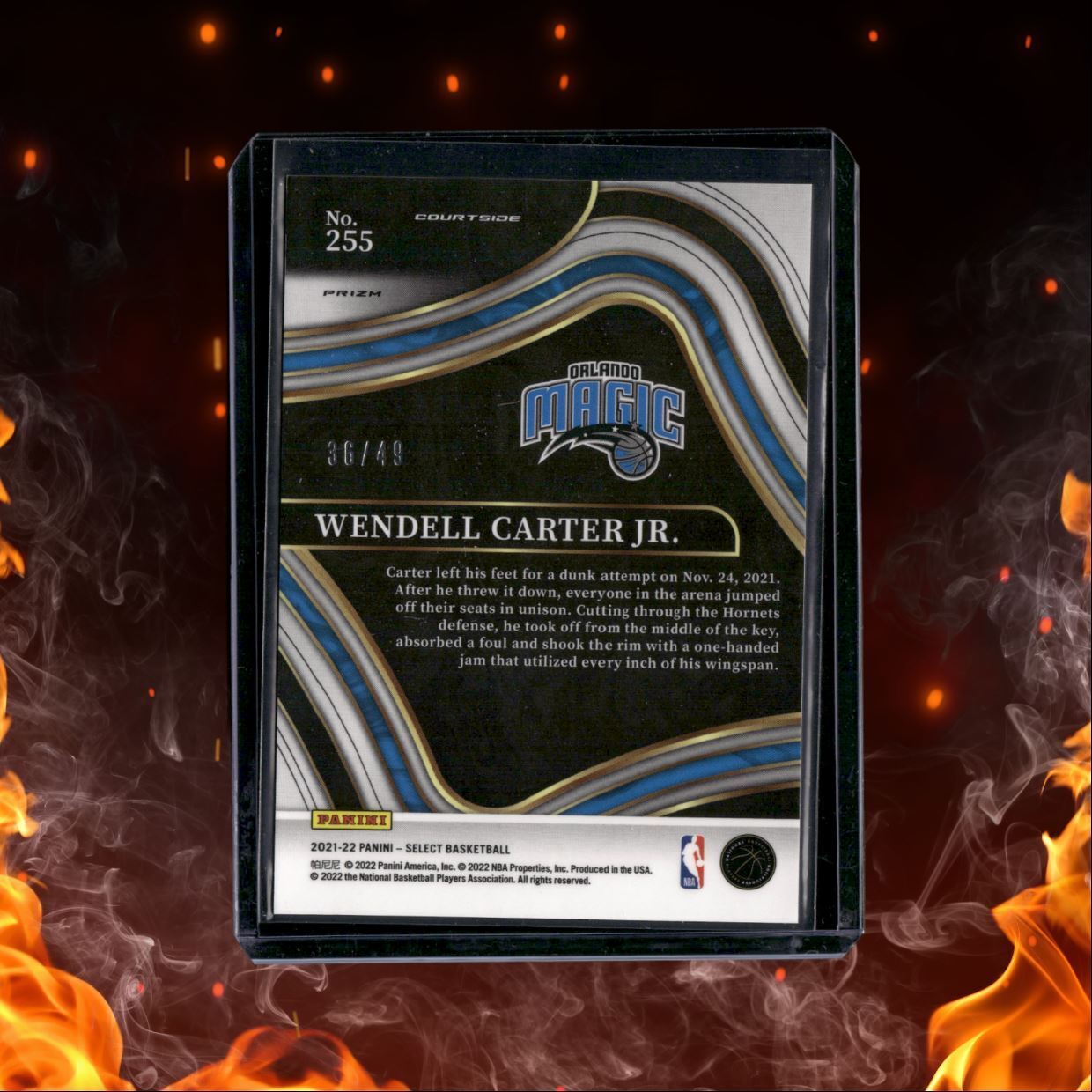 2021-22 Panini Select Wendell Carter Jr. Red Disco Courtside 36/49 #255