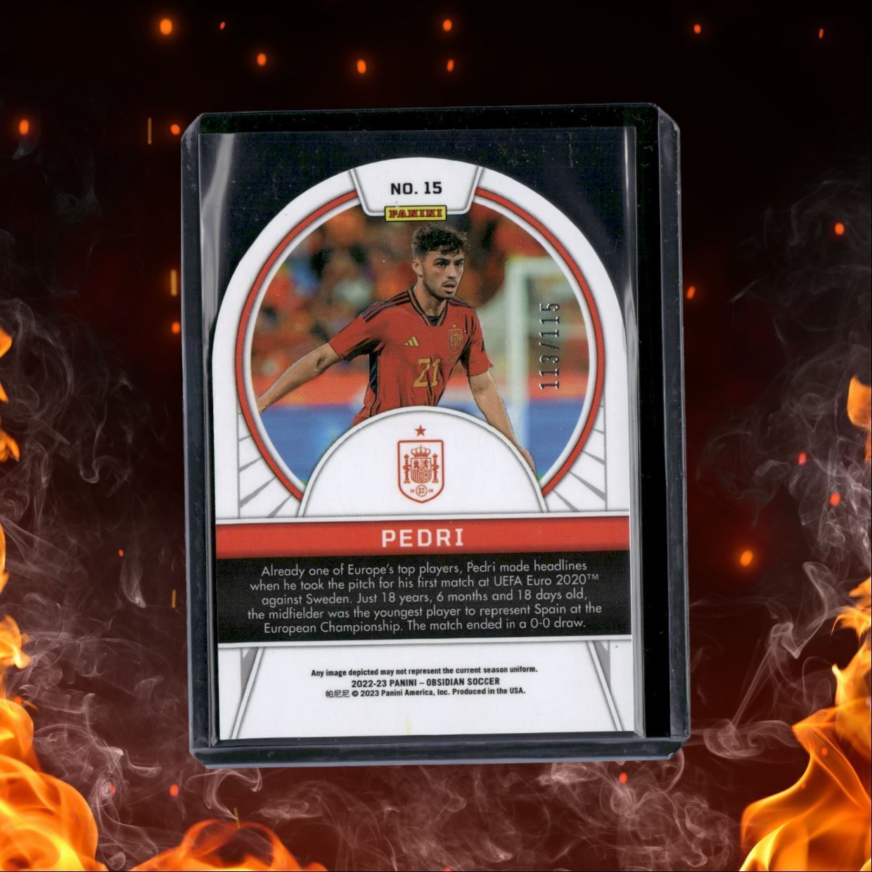 2022 Panini Obsidian Tunnel Vision Pedri Tunnel Vision 113/115 #15
