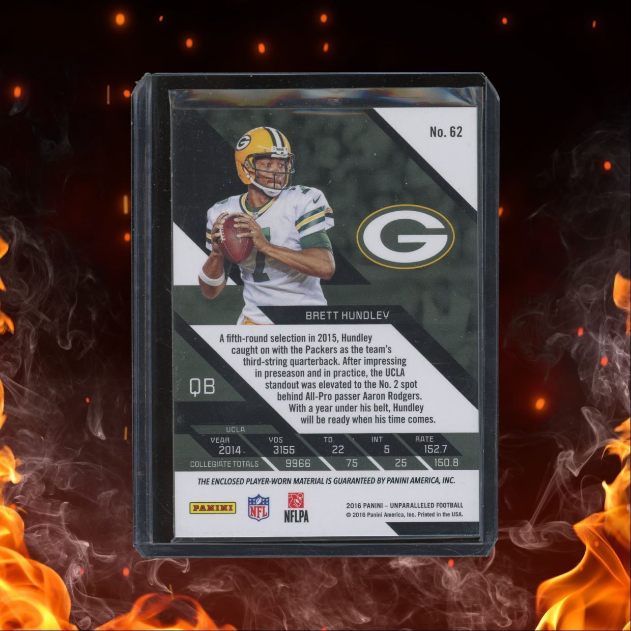 2016 Panini Unparalleled Brett Hundley Orange Jersey 22/99 #62