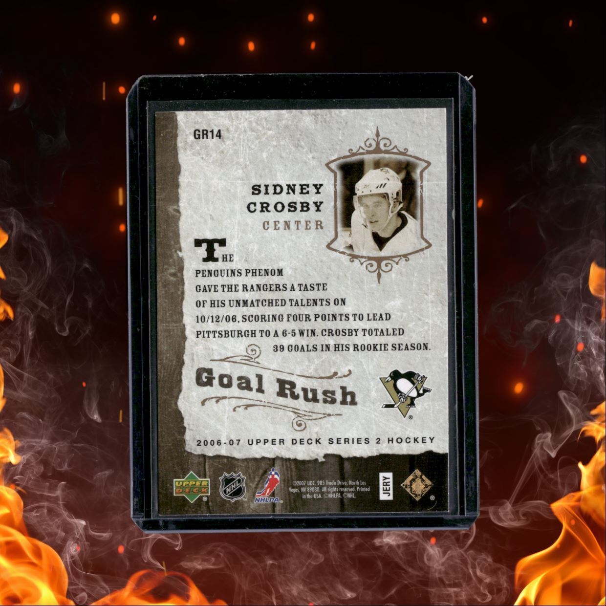 2006-07 Upper Deck Goal Rush Sidney Crosby Goal Rush #GR14