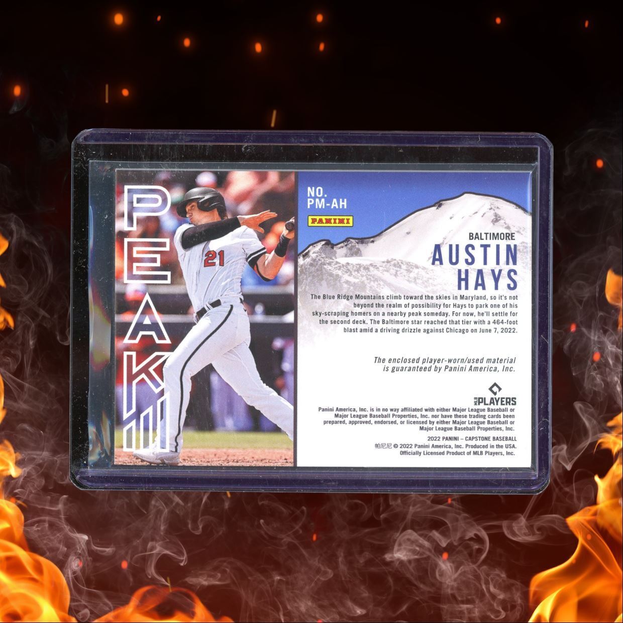 2022 Panini Capstone Austin Hays Peak Relic #PM-AH
