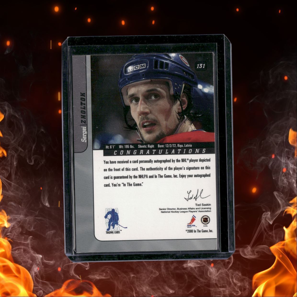 2000-01 Be a Player Signature Series Sergei Zholtok Auto #131