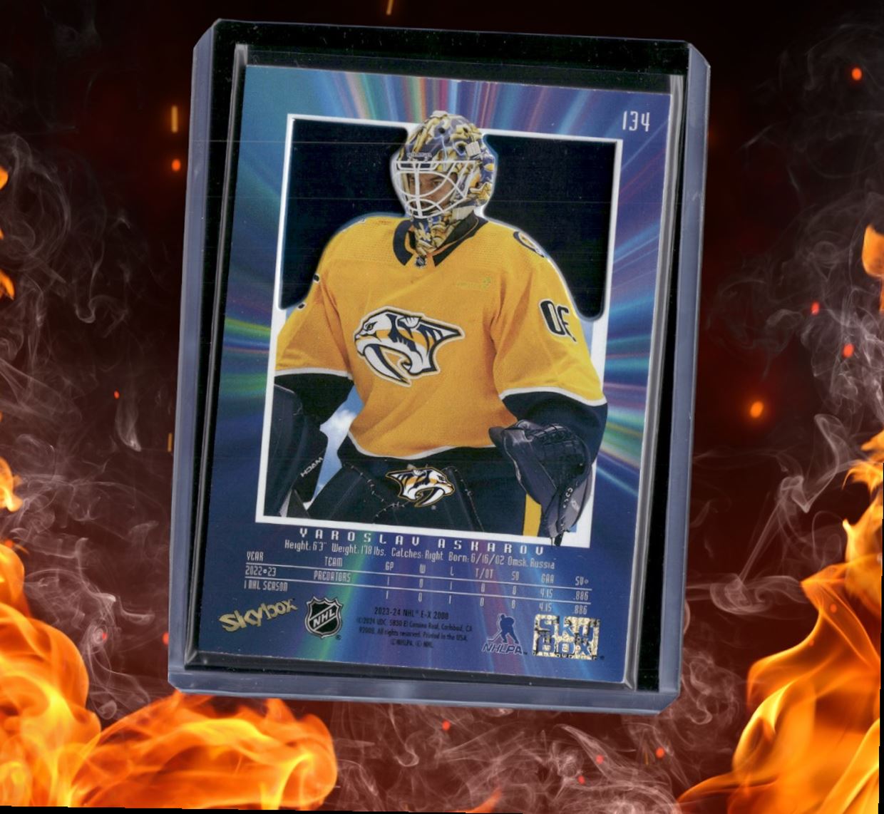 2023-24 SkyBox EX 2000 Yaroslav Askarov (B) Rookie #134