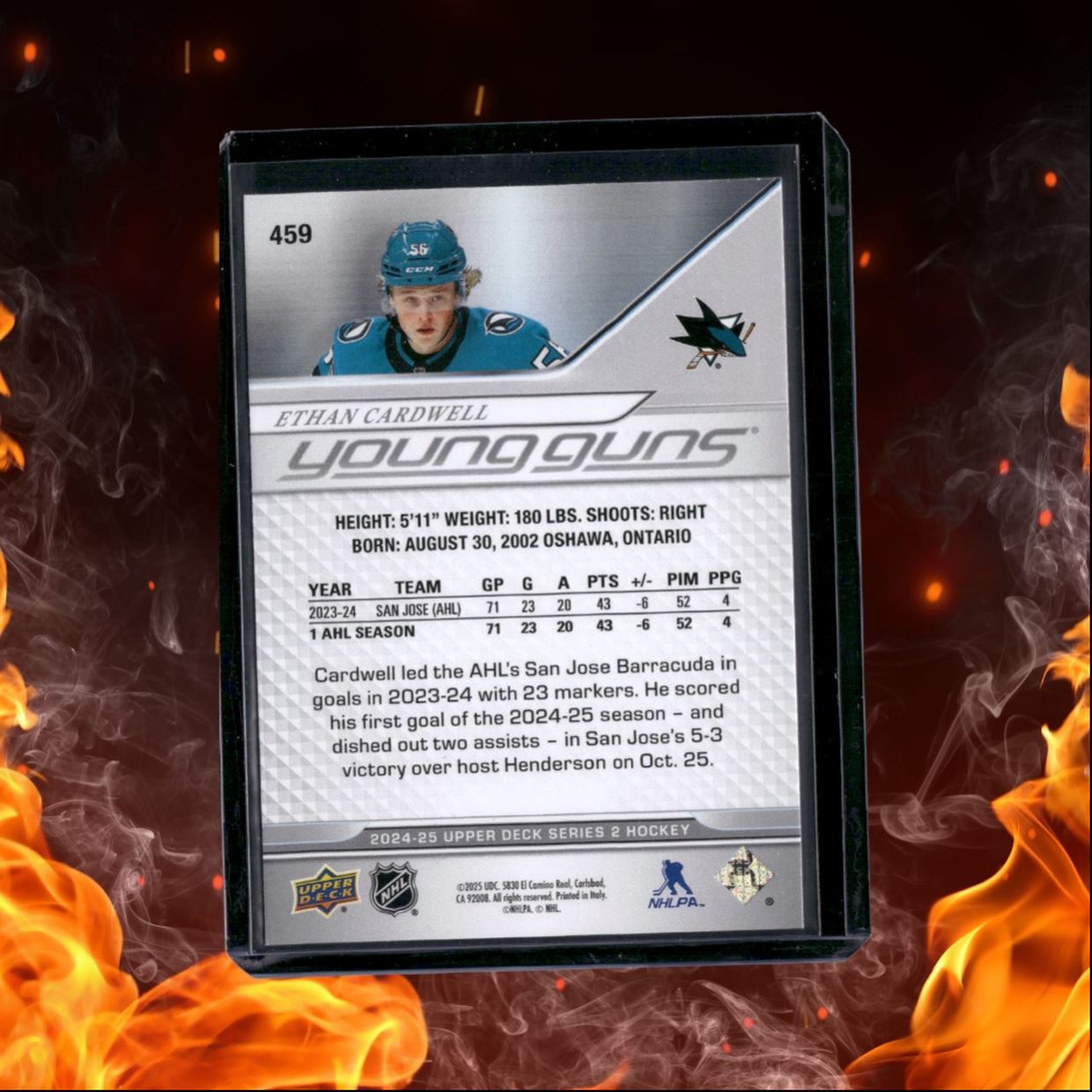 2024-25 Upper Deck Ethan Cardwell Young Guns (G) Rookie #459