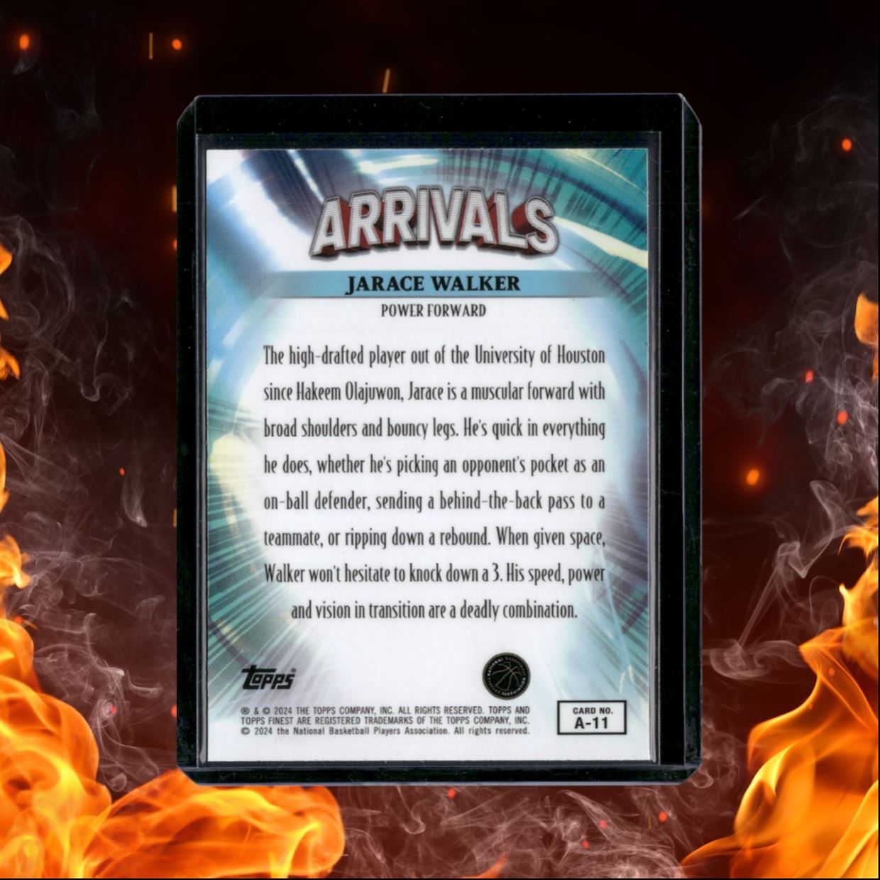 2023-24 Topps Finest NBA Jarace Walker Arrivals Purple Checkerboard Refractor